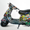 invader scooter print showing detail of front of scooter