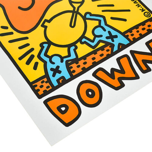 keith haring crack down poster showing bottom left detail