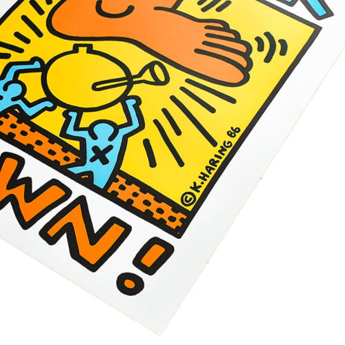 keith haring crack down poster showing right side