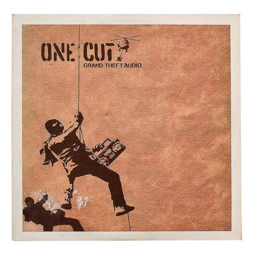 banksy one cut grand theft audio record front cover