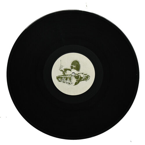 banksy one cut cut commander record showing other side of record with banksy art