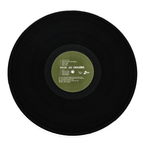 banksy one cut cut commander record showing one side of vinyl record
