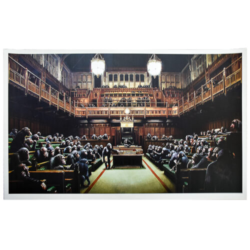 banksy monkey parliament 2009