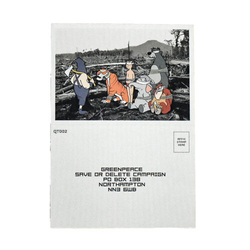 banksy save or delete postcard