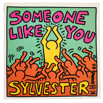 back cover of keith haring sylvester someone like you record