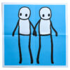 stik holding hands blue poster