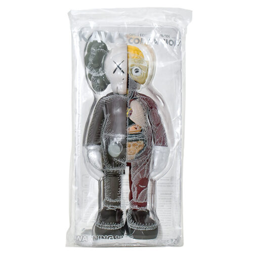 new kaws companion brown flayed in clear packaging