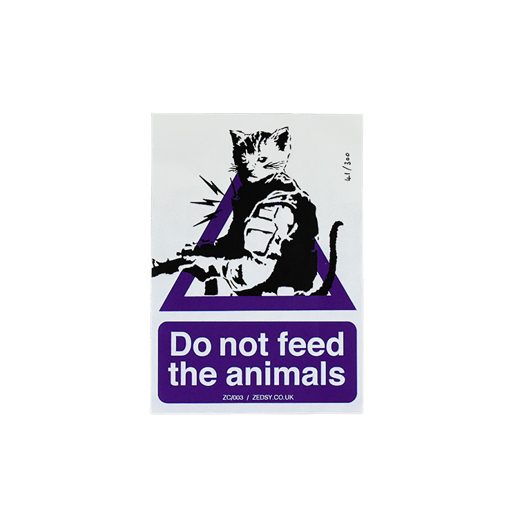 zedsy do not feed the animas sticker
