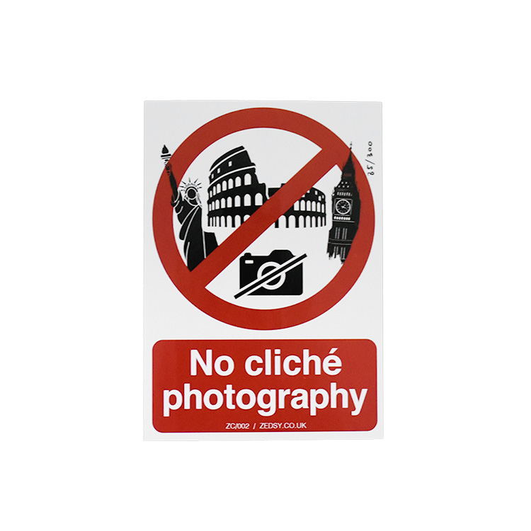 zedsy no cliche photography sticker