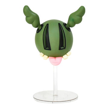 dface ddog green scuplture figure