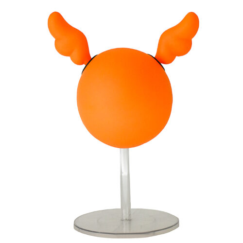 dface ddog orange shown from behind on stand