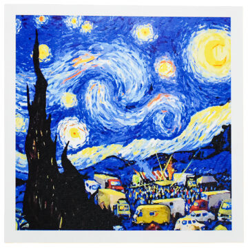dran starry night in south west of france paris pop up print