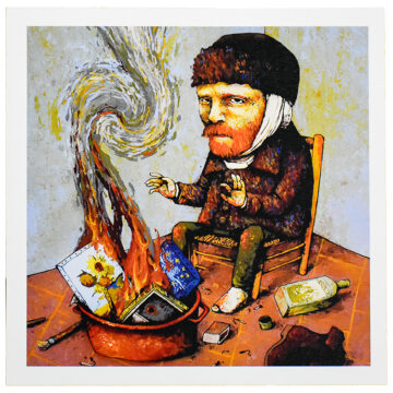 dran van gogh paris pop up print