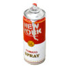 mr brainwash new york gold spray can shown from top view