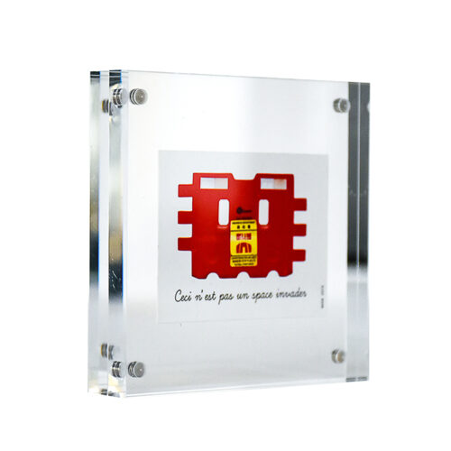 invader ceci n est pas sticker framed