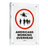 banksy americans working overhead in clear frame