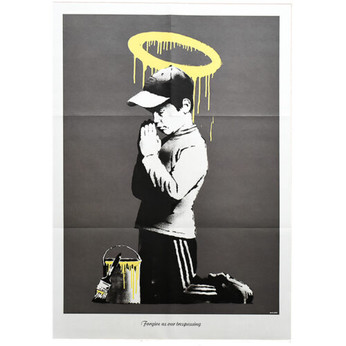 banksy forgive us our trespassing poster