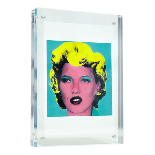 banksy kate showcard shown in clear frame