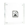 invader space file sticker in clear frame