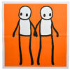 stik holding hands orange poster