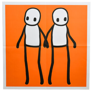 stik holding hands orange poster