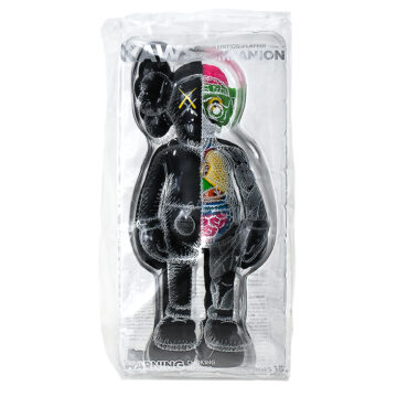 kaws companion black flayed new in packaging