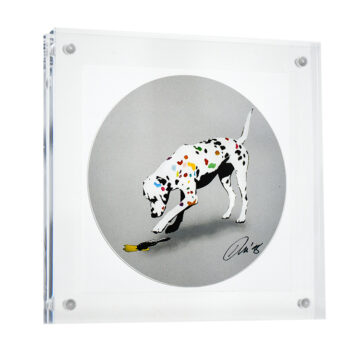kunstrasen most is what you make of it sticker in clear frame