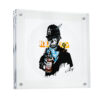 kunstrasen rude rip off sticker in clear frame