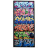 seen graffiti mix vol 2 poster signed showing seen tags in various colors and styles