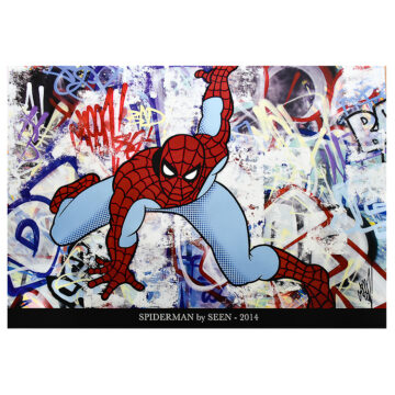 seen spiderman poster signed