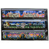 seen subways poster signed showing 3 subway cars painted by seen in the 80's