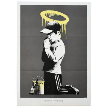 banksy forgive us our trespassing poster