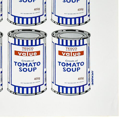 bottom of banksy soup cans poster