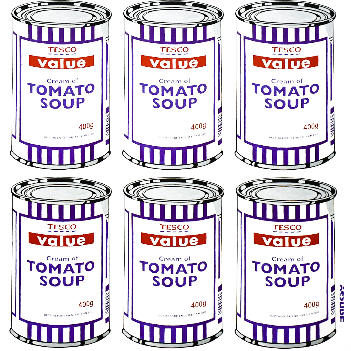 バンクシー Banksy オフィシャル ポスター スープ缶 Soup Cans バンクシー「Soup Can」作品の意味と解説 | The Art of Banksy
