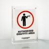 banksy authorised graffiti area sticker