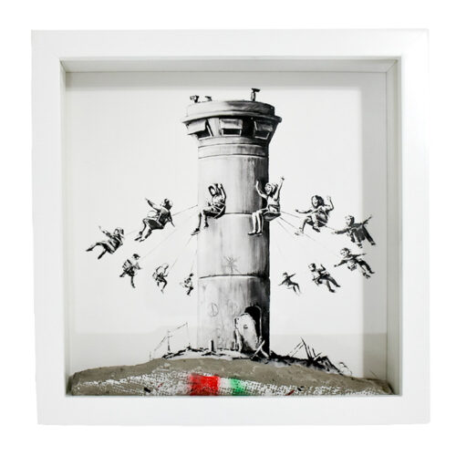 front view of banksy walled off hotel box set