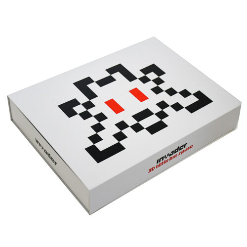 invader 3d little big space sculpture box