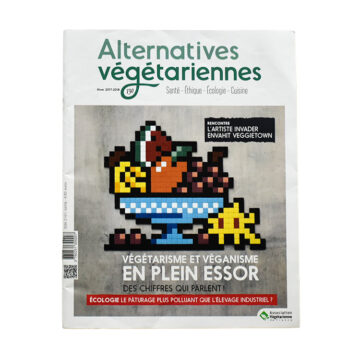 front cover of back cover of invader issue alternatives vegetariennes magazine