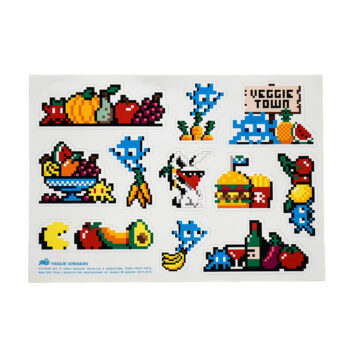 invader veggie stickers sheet
