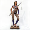 hajime sorayama lady ninja statue from front