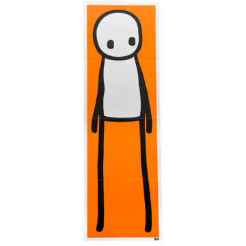 stik standing figure in orange signed