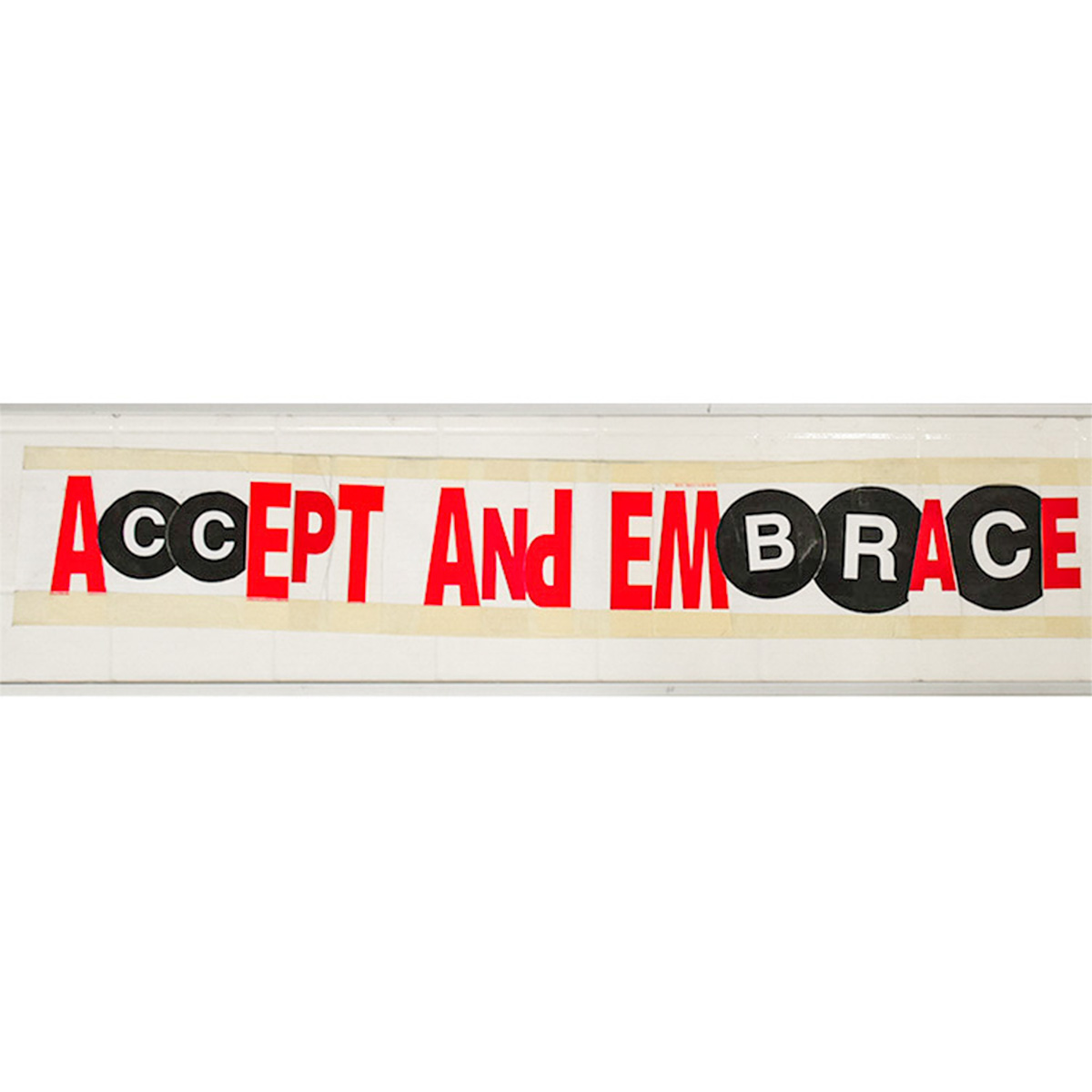 left side of al diaz samo accept and embrace madness original art