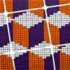 close up middle of invader rubikcubist exhibition poster from MIMA with q*bert video game stage