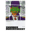 invader rubikcubist exhibition poster from MIMA with the famous the son of man image