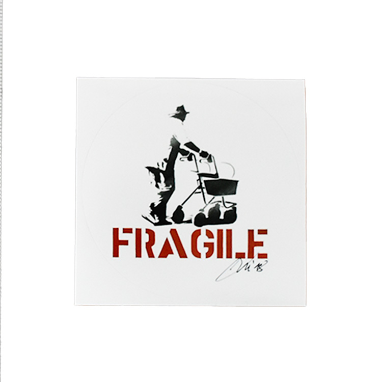 kunstrasen fragile signed sticker