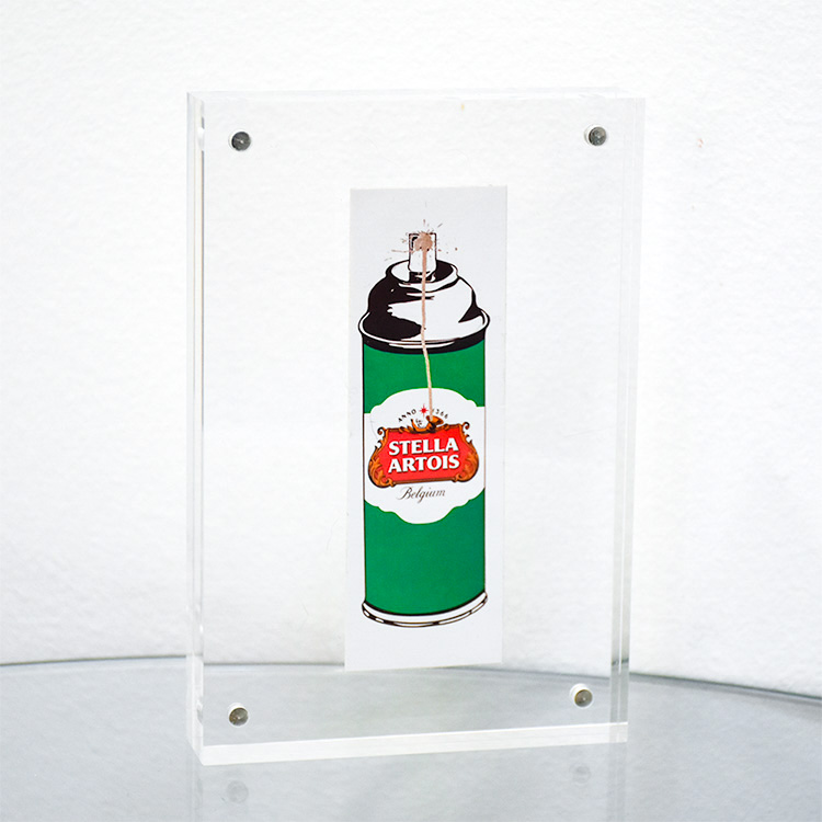 MR. BRAINWASH Stella Spray Sticker (Framed)