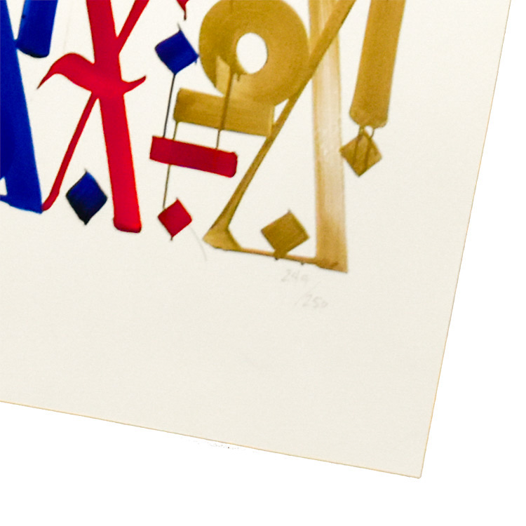 retna braddock tiles print showing bottom right of print with edition number