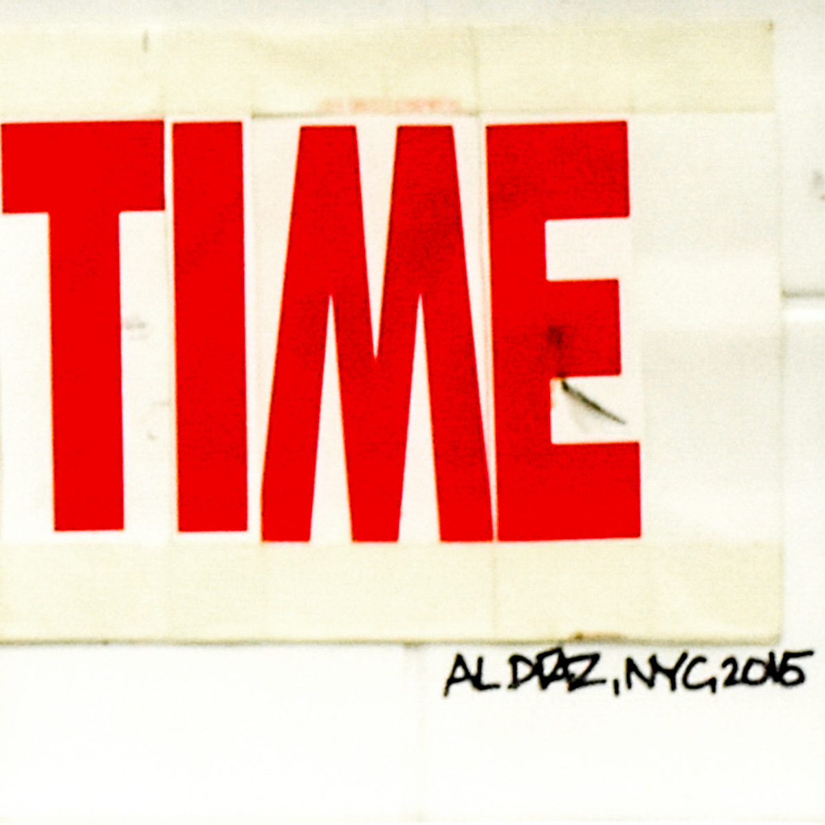 al diaz we await a new time samo as an end to original artwork showing diaz signature