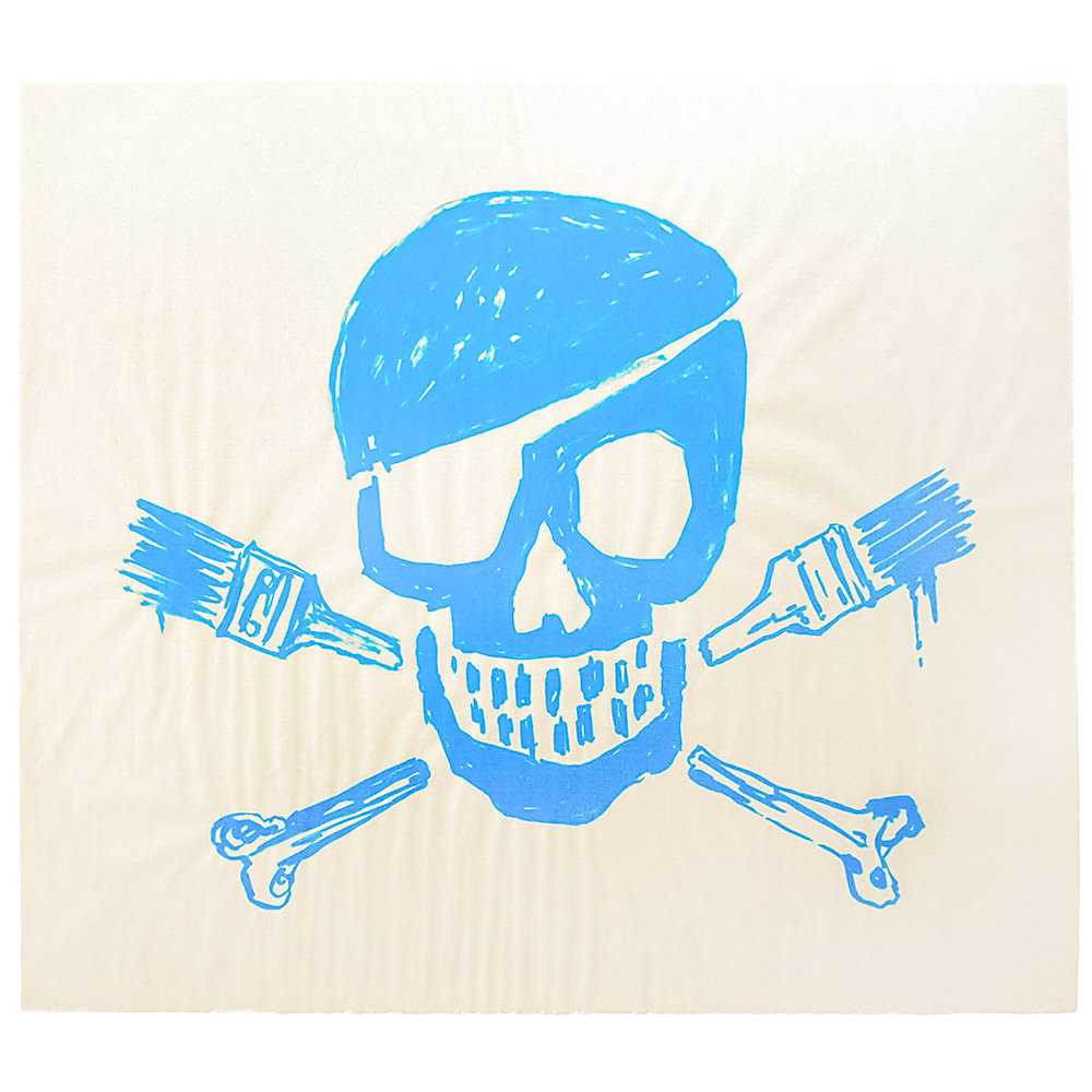 BANKSY Skull Print (Blue)
