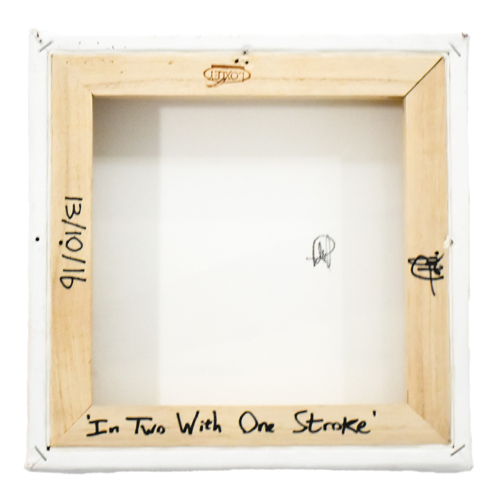 back of pahnl in two with one stroke original art